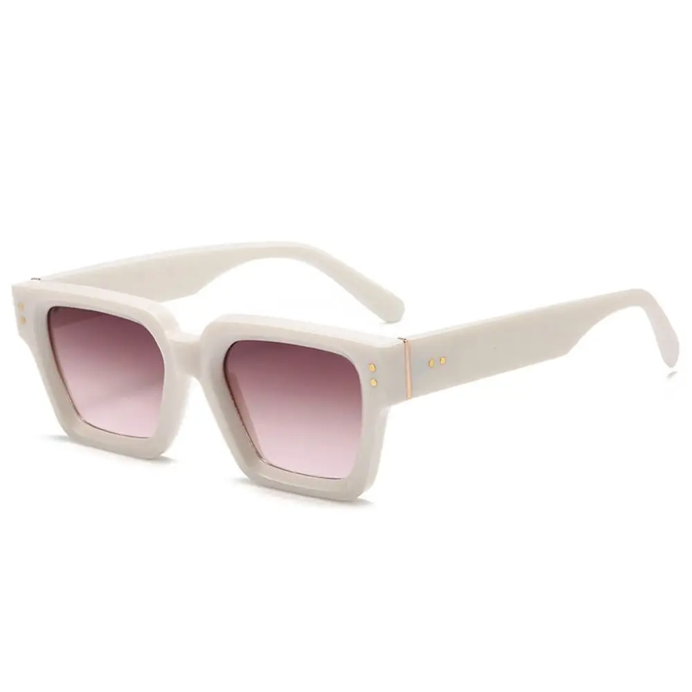 

Irregular Square Frame Sunglasses UV400 Leopard Print Multicolor Lenses Eyewear Rice Nail Lightweight UV400 Sun Glasses Men