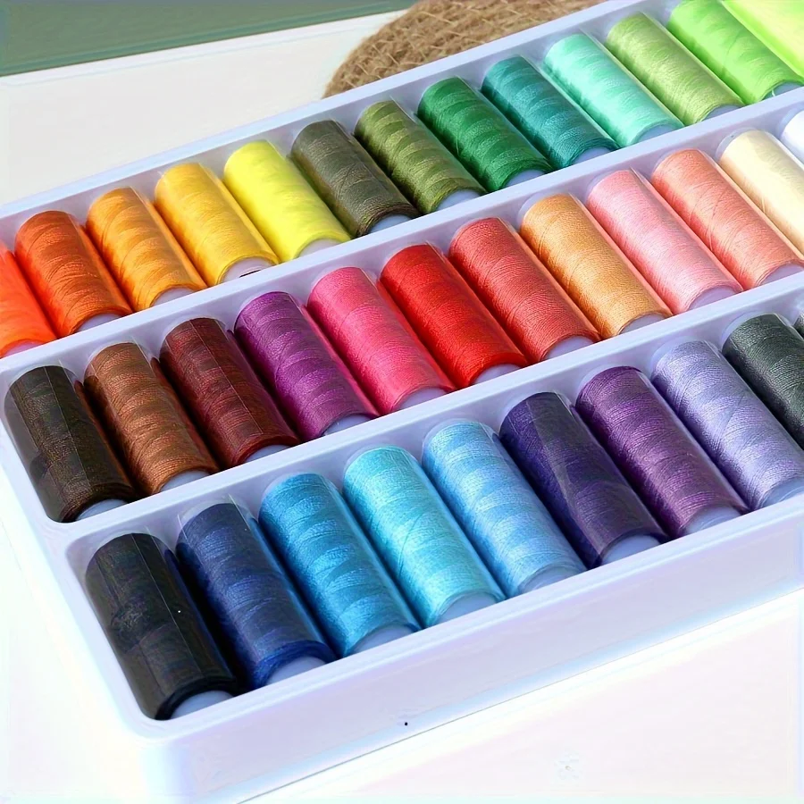 39 Farben Nähgarn, hochfestes Polyester, farbecht, geeignet für DIY-Nähen und Handarbeiten, unverzichtbar für Handnähen