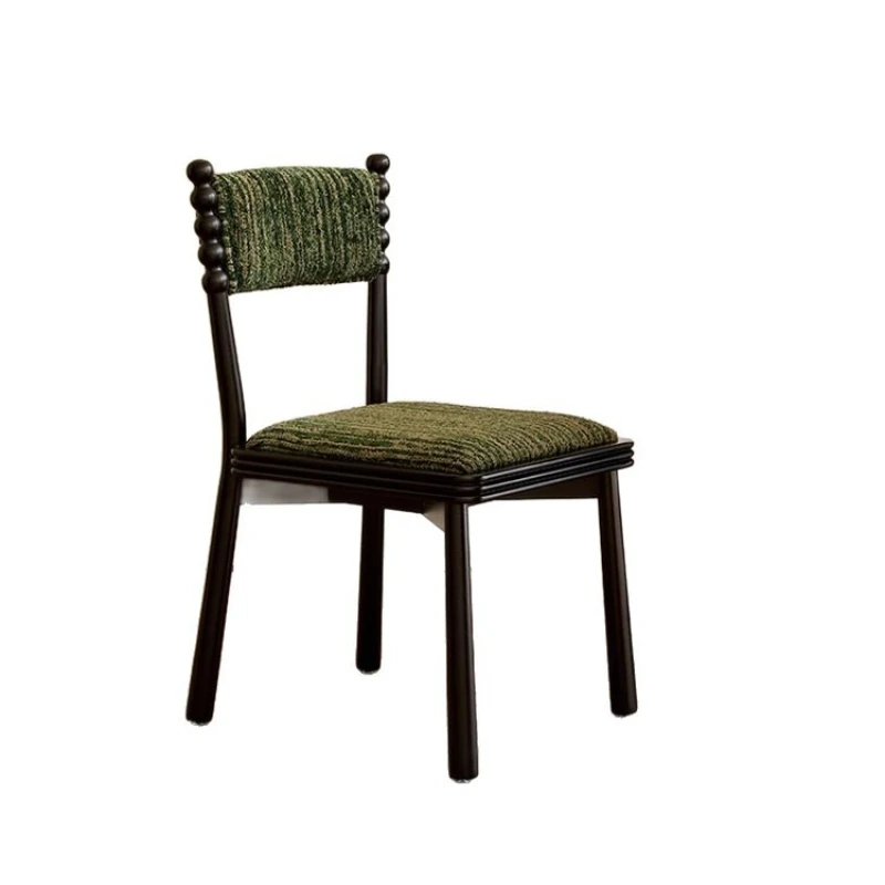 

Medieval Solid Wood Dining Chair French Solid Wood Spot Comfortable Padded Back Chair Household Vintage Makeup