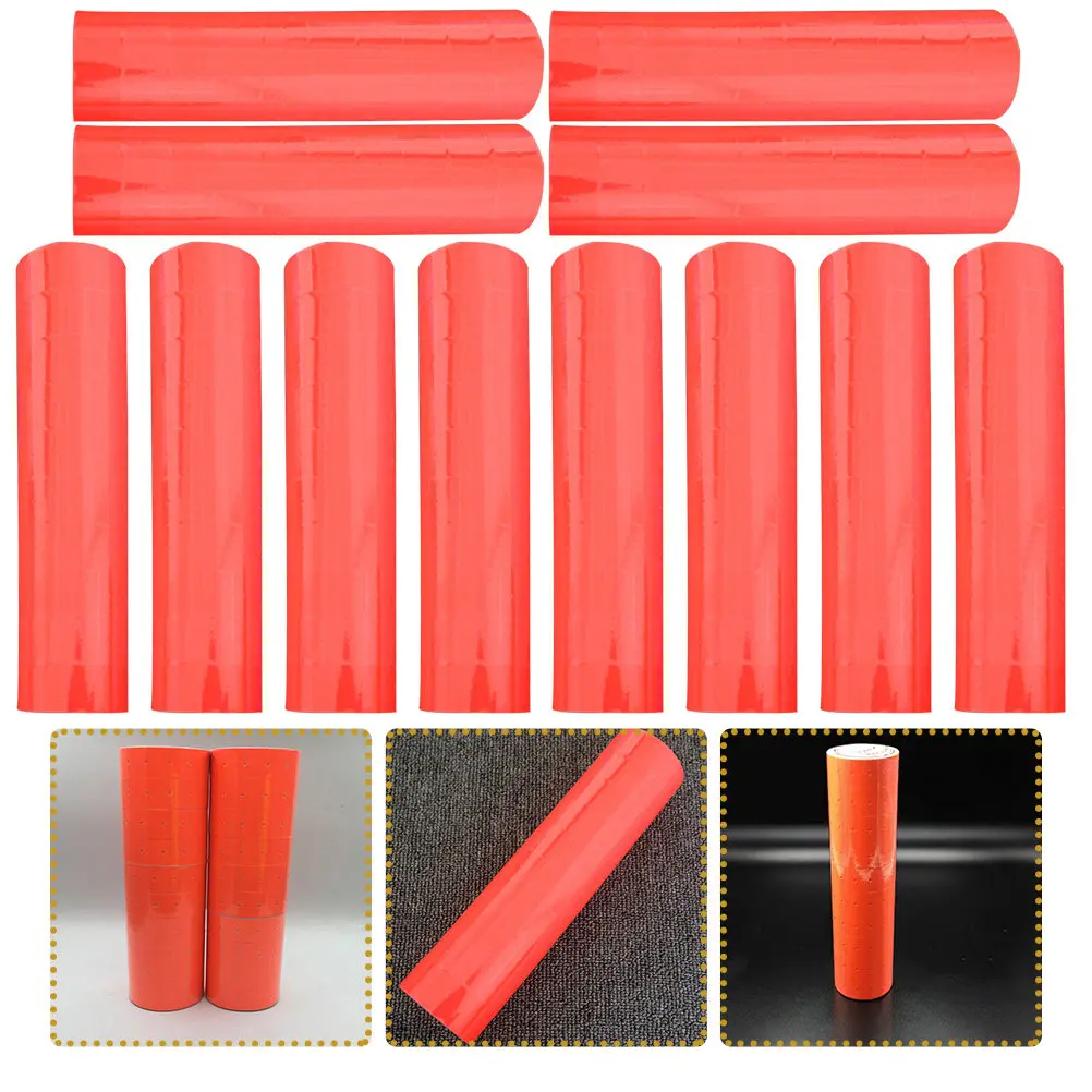 

10 Rolls Price Label Blank Sticky Price Paper Labels Adhesive Replacement for Supermarkets Mall Convenience Stores