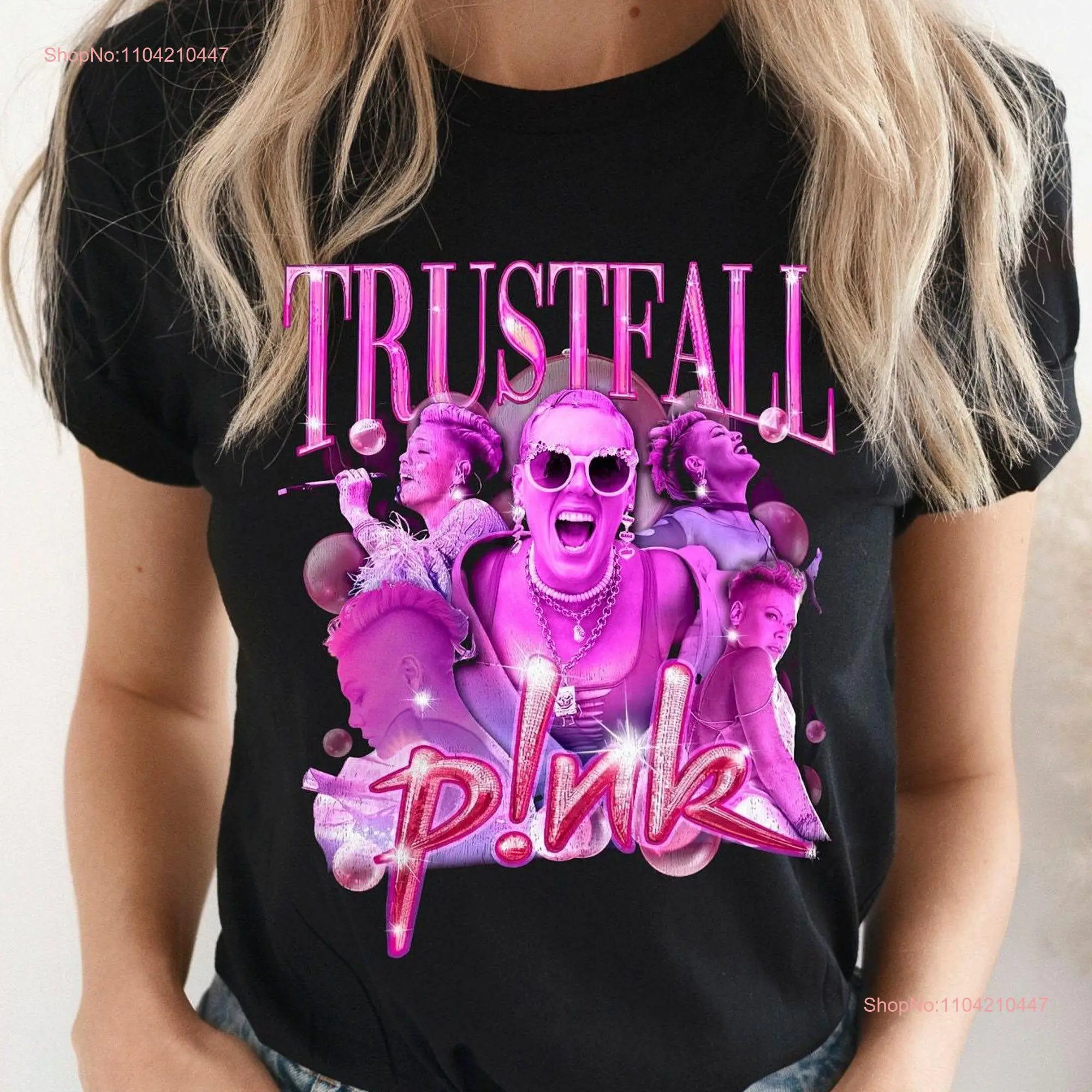 P nk Pink Singer Summer Carnival 2024 Tour T Shirt Fan Lovers Music Trustfall Album Concert long or short sleeves