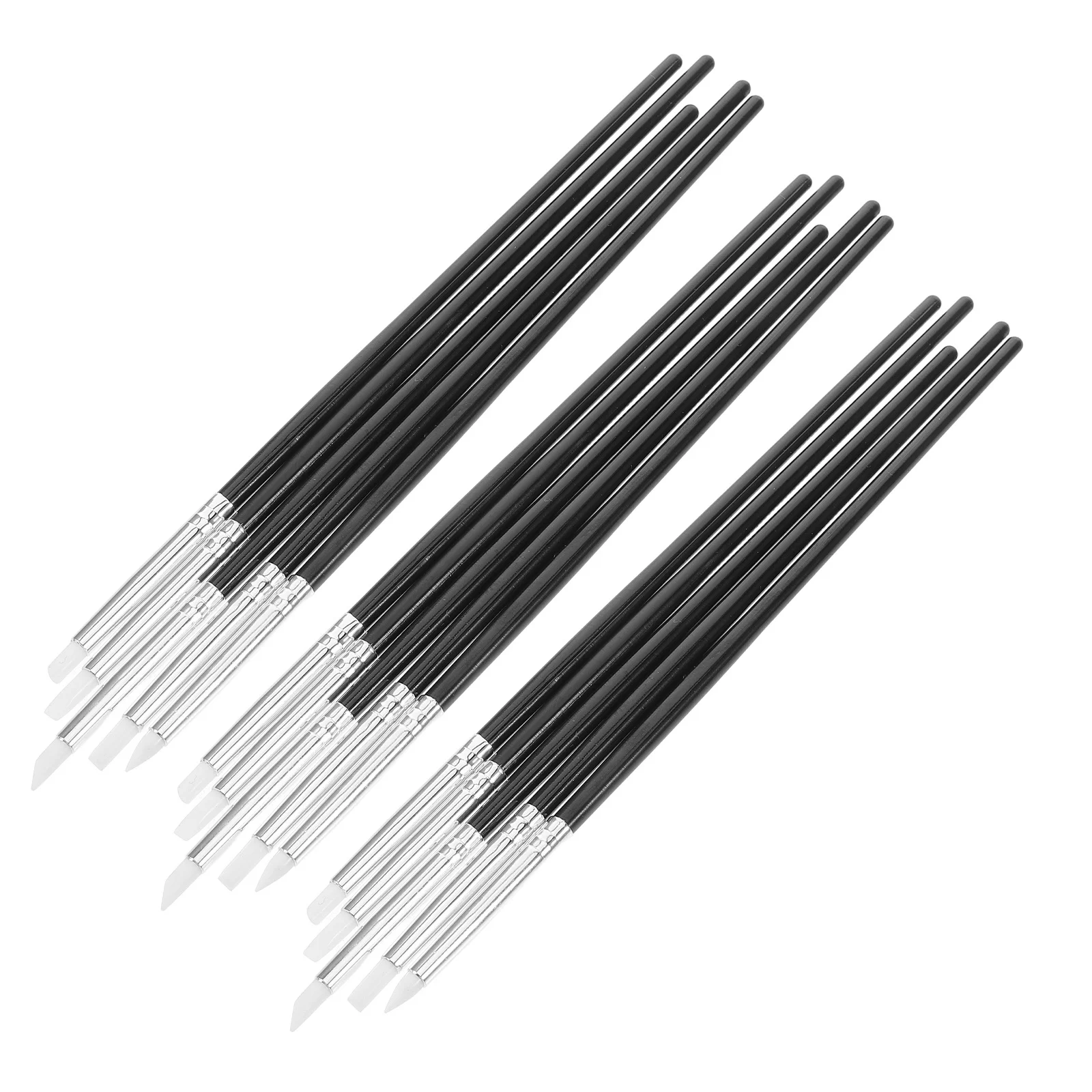 25개 아트 브러쉬 실리콘 팁 조각 펜, 호일 엠보싱, 도트, DIY 매니큐어, 레진 네일 도구, 네일 아트 펜