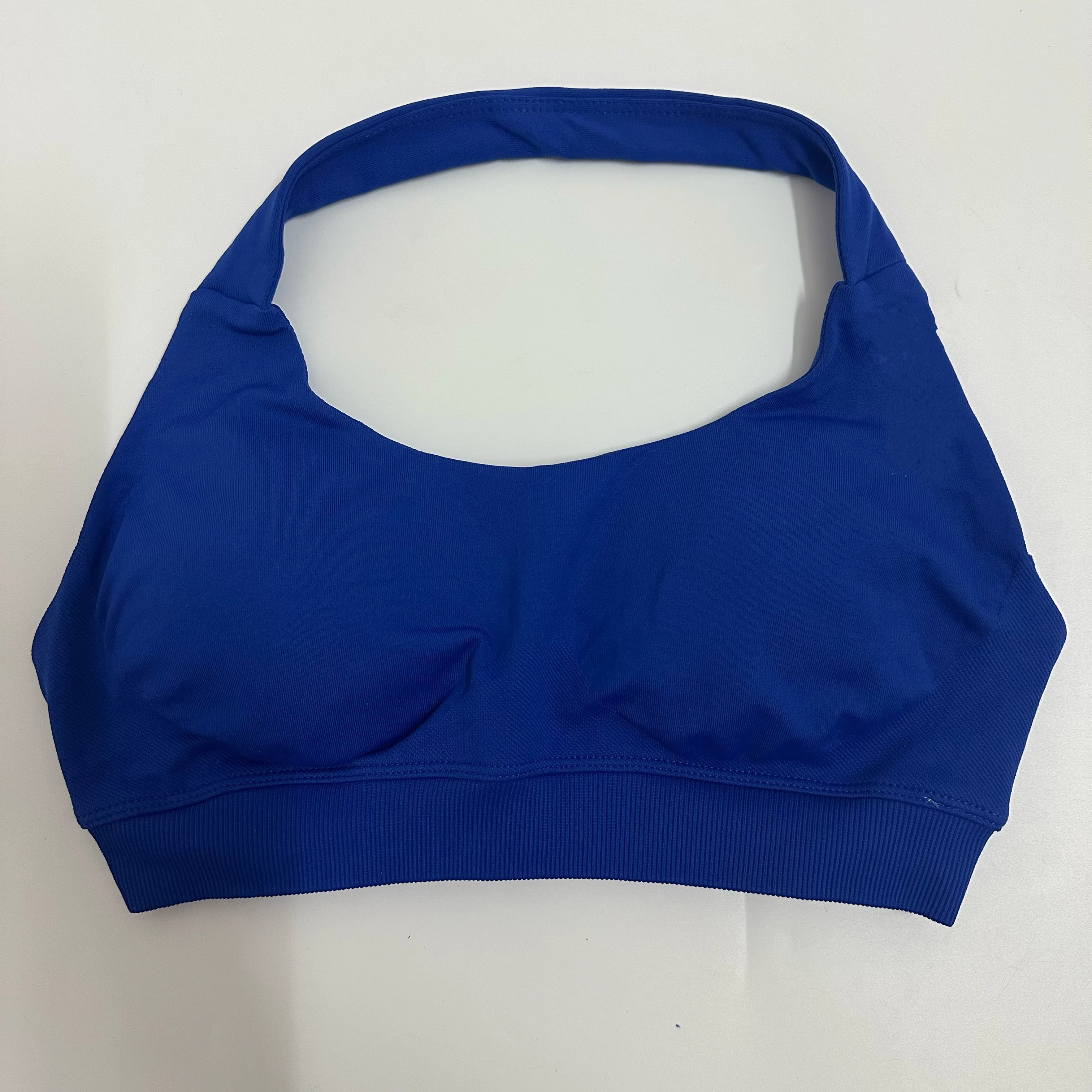 Yoga Sports Bra for Women Seamless Halter Neck Strap Bra Sexy Open Back Padded Yoga Top Bra Medium Support Gym Crop Top image 4