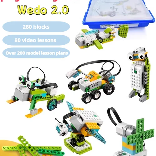 코딩 로봇 45300,Wedo2.0 스크래치 주니어 교육 코딩 키트, 80 개 무료 비디오 코스, 어린이용 생일 크리스마스 여름 