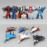 3Pcs/Box Transformation Robot Toy G1 Cartoon Flight Team Starscream Skywarp Thundercracker Figure Model Small Scale Aircraft