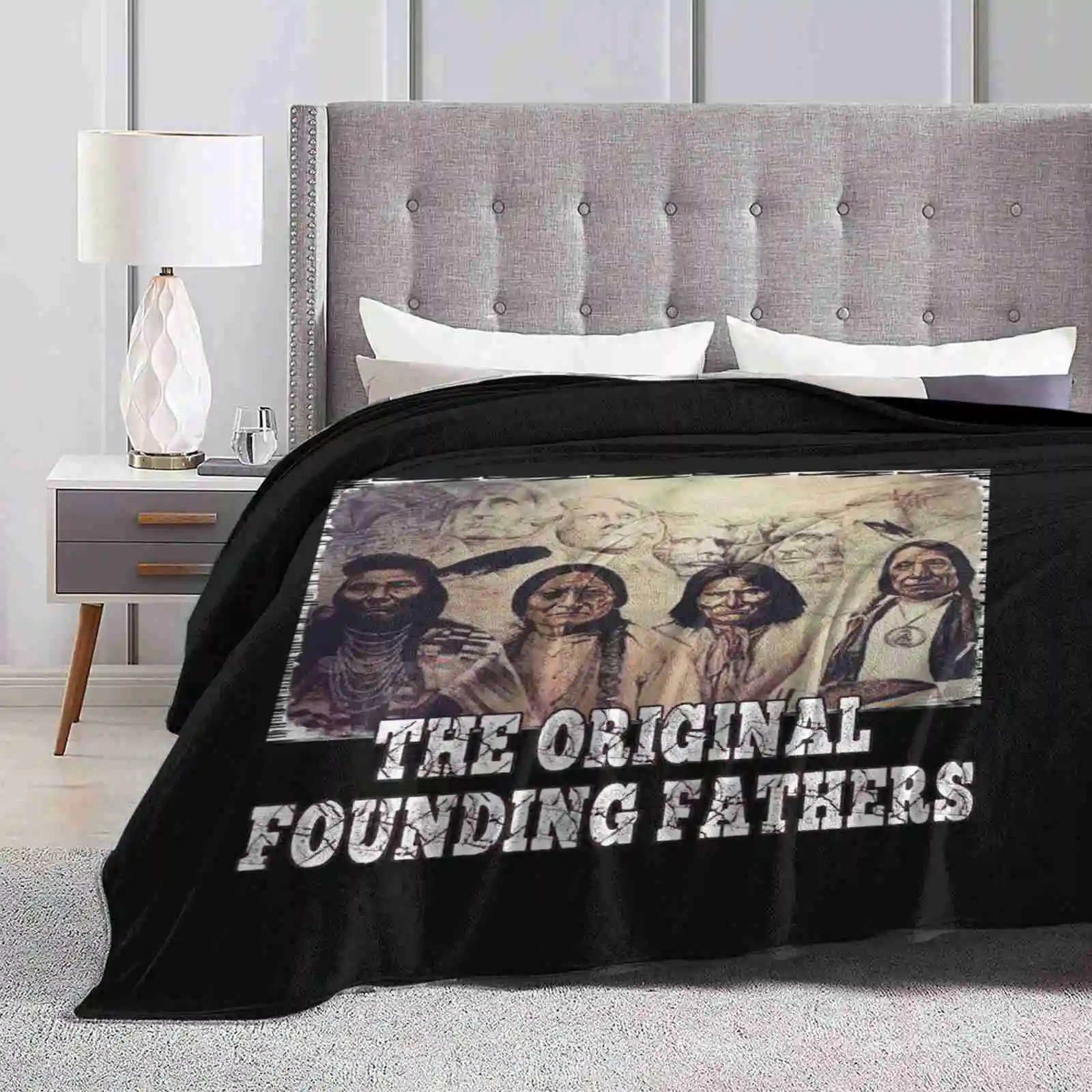 The Original Founding Fathers Shaggy Throw Soft Warm Blanket Sofa/Bed/Travel Love Gifts The Original Founding Fathers Founding