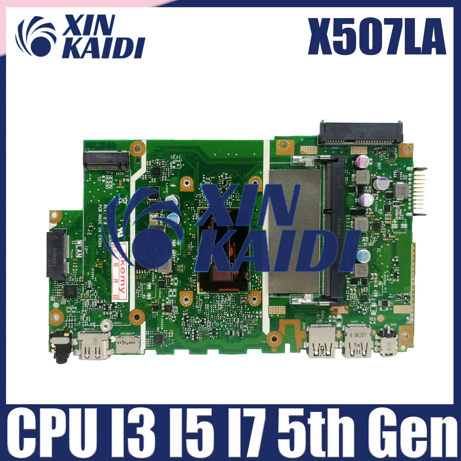 X507LA Notebook Mainboard For ASUS X507L A507LA R507LA F507LA A507L R507L F507L Laptop Motherboard CPU I3 I5 I7 5th Gen