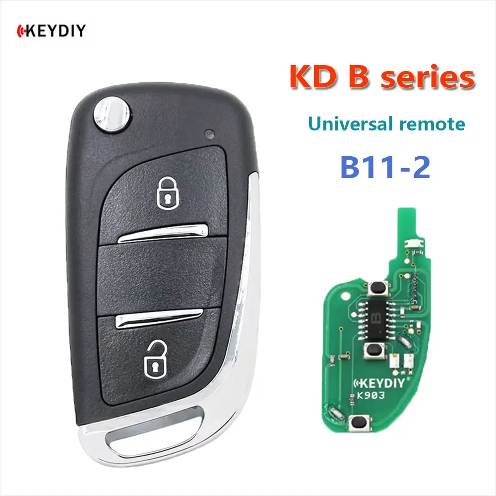 KEYDIY KD B11-2 Uniwersalny zdalny kluczyk samochodowy 2-przyciskowy do zdalnego kluczyka samochodowego DS Style z KD900 URG200+ KD-X2 Mini Key