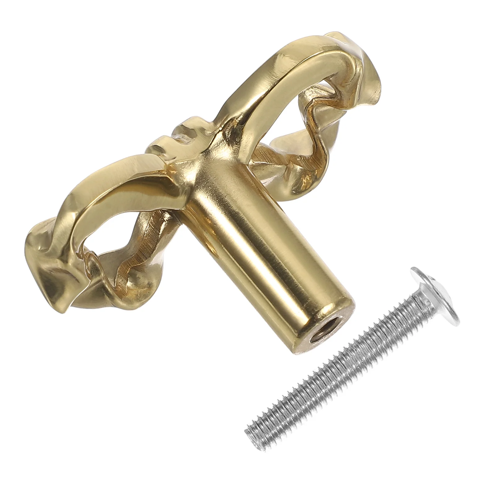 

60X27Mm Brass Drawer Pulls Vintage Bow Knob Metal Cabinet Handle For Dresser Wardrobe Closet Door Hardware Small Knobs Retro