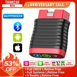 THINKCAR BD6 OBD2 Scanner Full System Car Diagnostics Scanner 5 Reset Services Diagnostic Tool Auto Read Clear Codes Scan Tool