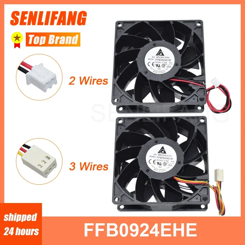 

Well Tested Cooling FFB0924EHE 9038 9CM DC24V 0.75A 2Lines/3Lines For Delta Inverter Large Air Volume Fan