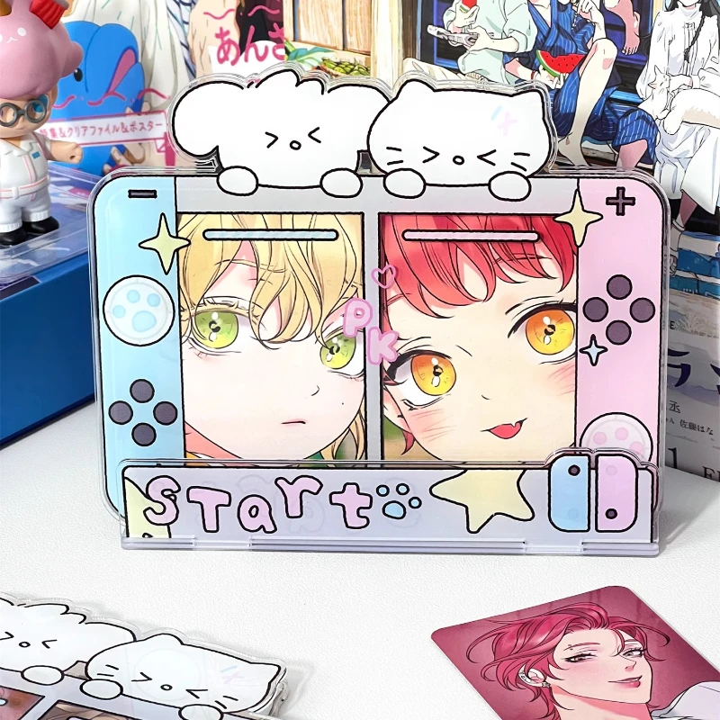 Kawaii Game Console Photo Frame Acrylic Photocard Holder for Couple Frame Cute Kpop Card Sleeves 3 Inch Picture Frame Home Decor