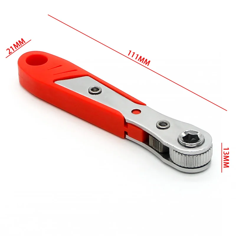 1PC Mini Ratchet Wrench Hexagon Torx Bidirectional Control for Single/Double Head Screwdriver Drill Bits Tool 1/4\