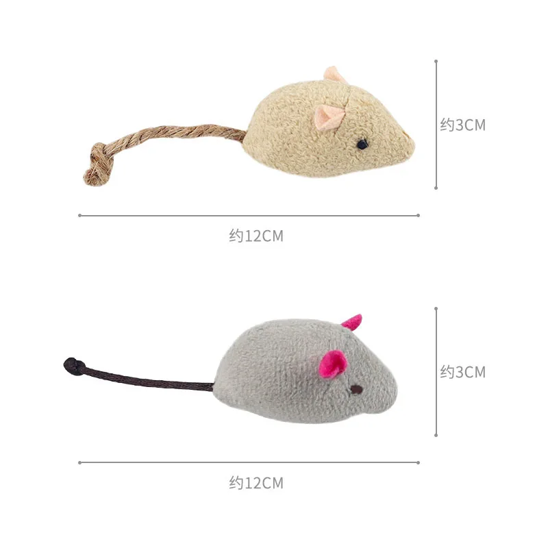 5/10pcs Cat Toy Plush Simulation Mouse Toys For Cats Interactive Kitten Toy Bite Resistance Catnip Cat Playing Toys Pet Supplies