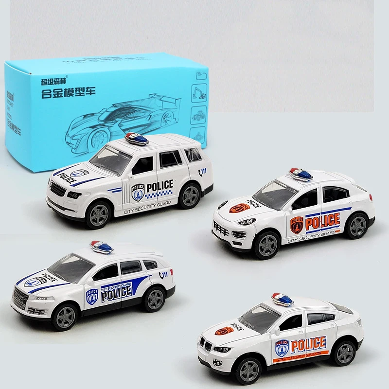 

Children's Pull Back Car Toys Educational Toy Alloy Simulation Police Car Toy Model Inertia Car Children Boy Birthday Gifts