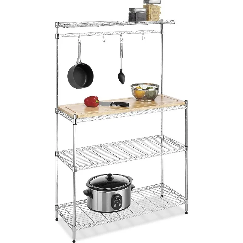 

Baker’s Rack with Food Safe Removable Wood Cutting Board