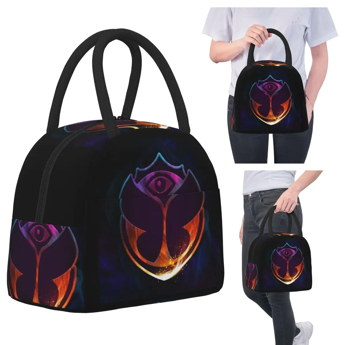 

Tomorrowland Butterfly Insulated Lunch Bag for Women Office Cooler Thermal Food Box Tote Leakproof Lunch Boxes Container