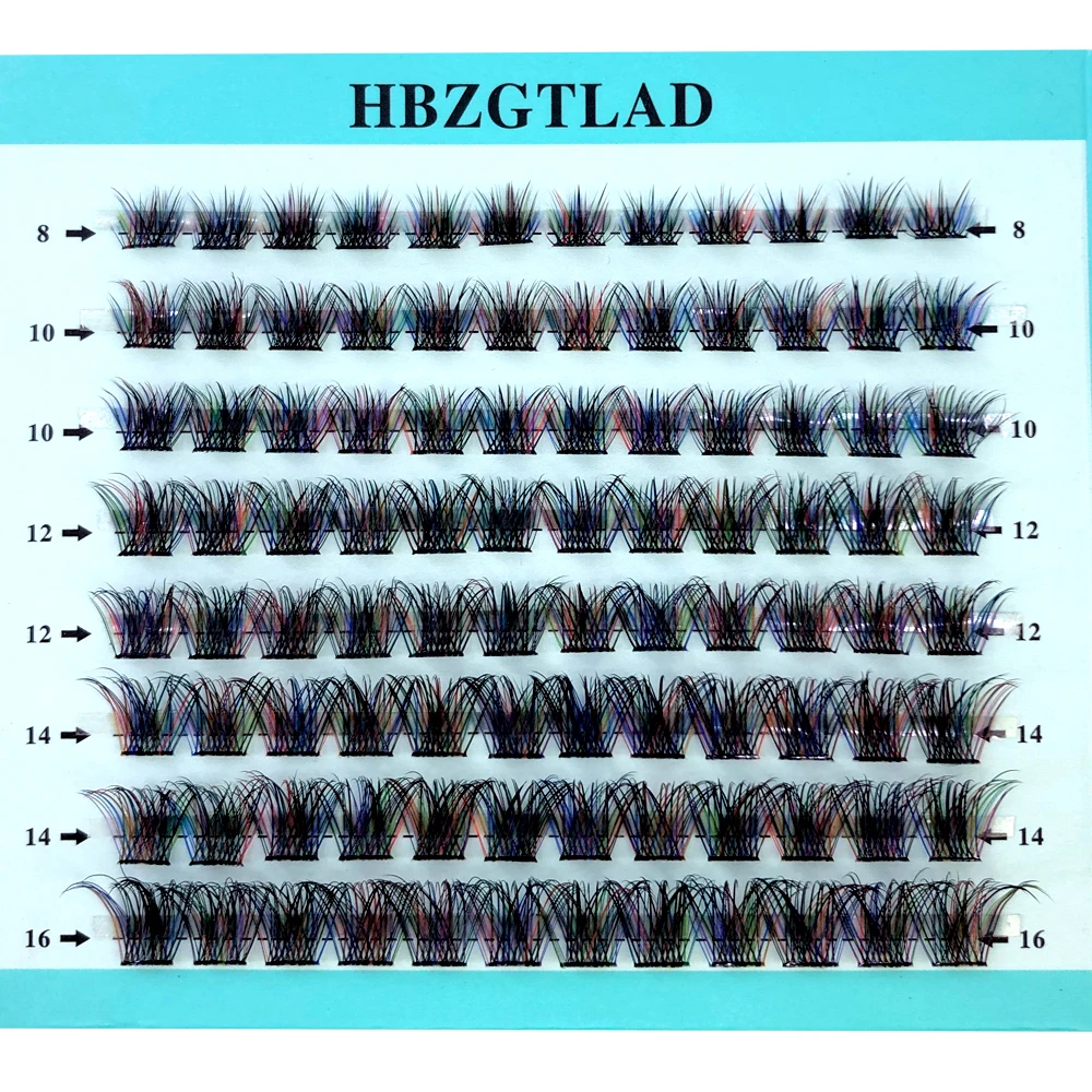 Mélange de faux cils 3D moelleux à grappe unique, ventilateurs de Volume préfabriqués, cils individuels segmentés naturels pour Extension des yeux