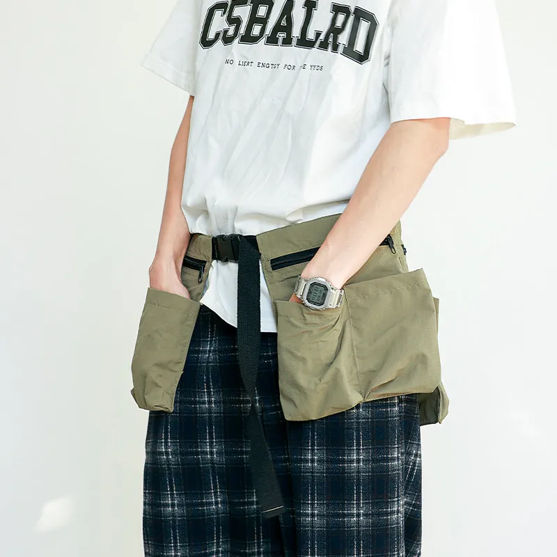 

Multi Pocket Zipper Belt, Apron, Waist bag, Comfortable Multifunctional, Niche Tourism, Fitness, Cycling, Unique Outdoor Fishing