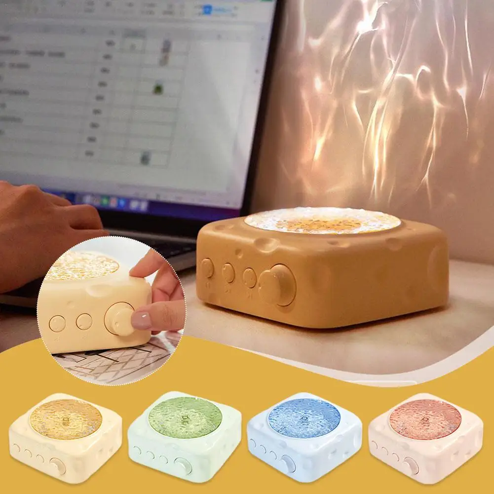 Mini Bluetooth Speaker Cheese Water Ripple Projection Birthday Gift Atmosphere Night Light Portable Music Box