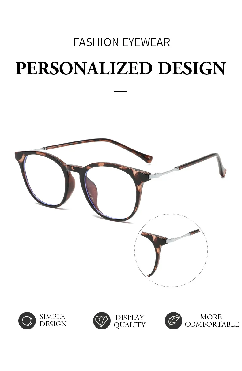 Modisches Design Neue Übergroße Legierungs-Freizeitbrille mit Sehstärke Photochrome Anti-Blaulicht-Brille für Herren Astigmatismus-Brillen – Detail 3