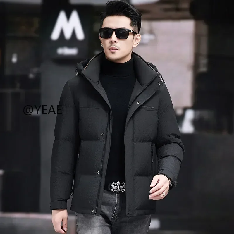 Designer Clothes Men Short Down Jacket Hooded Jackets Duck Down Male Padding Men Parka Warm Man Winter Coat Men's Clothing