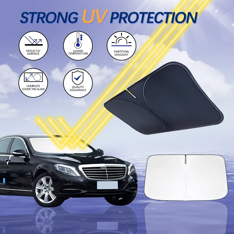 

Car Sun Visor Front Windshield Sunshade Heat Insulation Summer Auto Accessories For Mercedes Benz S Class W222 S320