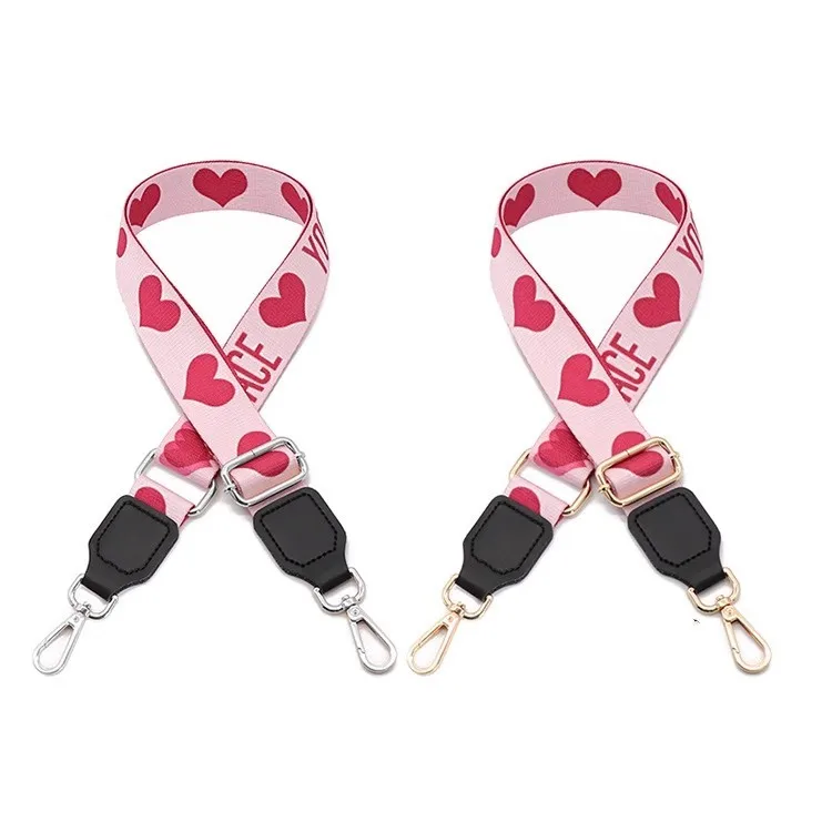 Adjustable Shoulder Strap Messenger Widening Accessories Adjustable Female Bag Heart-Shaped Strap Pink Love Strap Girly Heart