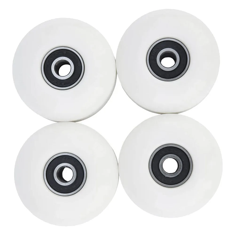 عجلات لوح التزلج مع محامل عجلات الشارع 52 مم خدع لوح التزلج (مجموعة من 4)-أبيض #1