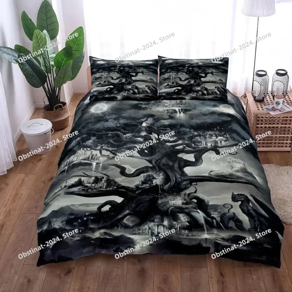 

3D Yggdrasil Tree of Life Bedding Set Duvet Cover Full Queen King Size Pillowcase Bed Printed Set Aldult Kid Bedroom Single Twin