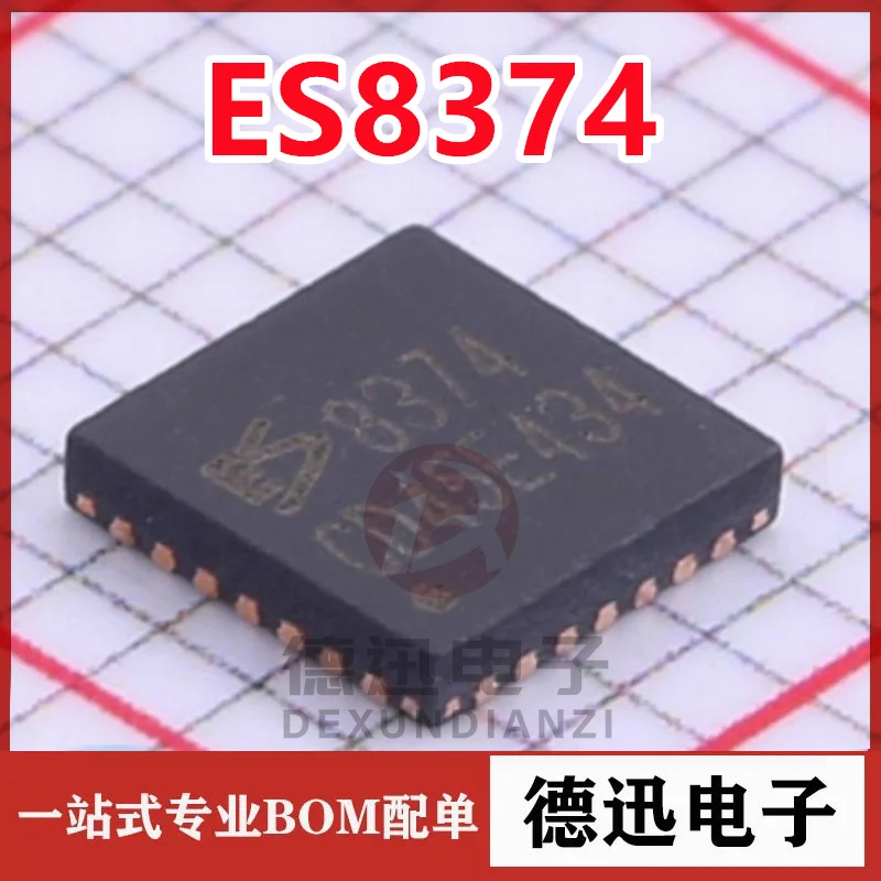 

Новый оригинальный ES8374 трафаретная печать 8374 QFN-28 ADC/DAC, специальный аудиочип IC