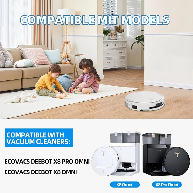 【الأجهزة المنزلية】طقم قطع الغيار (21 حزمة) لملحقات مكنسة الروبوت ECOVACS DEEBOT X8 PRO OMNI/X8 OMNI
