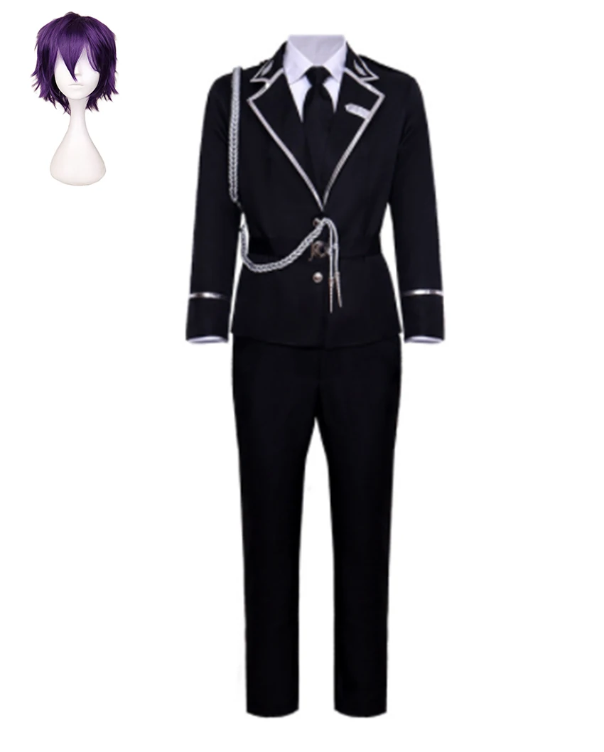 Anime Aki Myojin Cosplay Costume Sweet Punishment Watashi Wa Kanshu Senyou Pet Guard Uniform Hat Whip Purple Wig Hair Suits