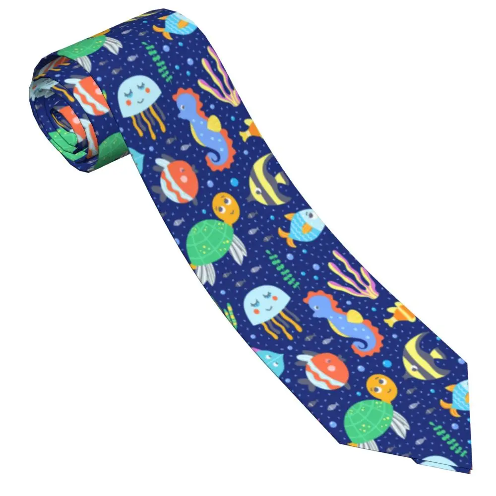 

Cartoon Starfish Seahorse Turtle Fish Necktie Men Women Polyester 8 cm Neck Ties Classic Suits Accessories Wedding Office