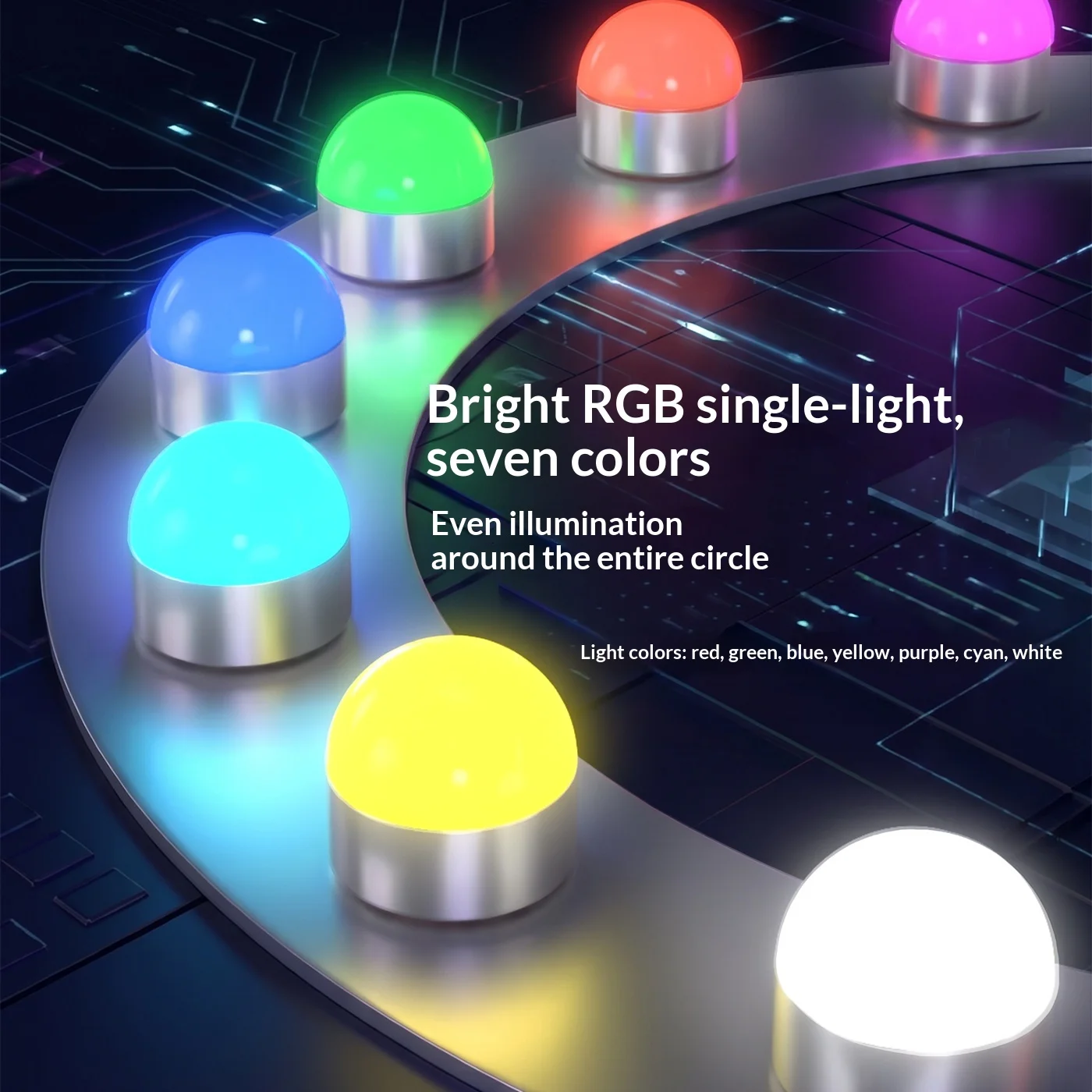 LANBOO IP67 waterproof 22/30mm spherical semi-circular warning light LED seven-color metal signal indicator 9-24V 220V