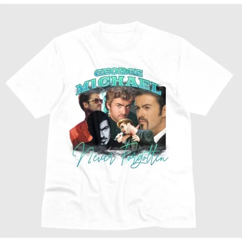 

George Michael Fan T Shirt Never Forgotten Careless Whisper Wham Retro 80S