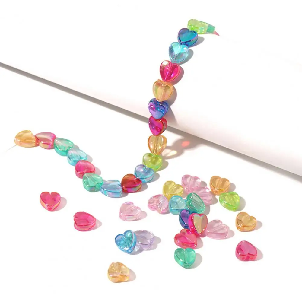 Sparkling Glitter Beads Vibrant Heart Star Acrylic Beads Diy Jewelry Making with Fade-resistant Glitter Pastel Colors Assorted