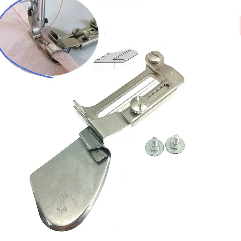 1PC DAYU226 Single Up Turn Raw Edge Hemmer Sewing Machine Attachment Folder, Single Folder Hem Folder Binder , Flat Seam Folder