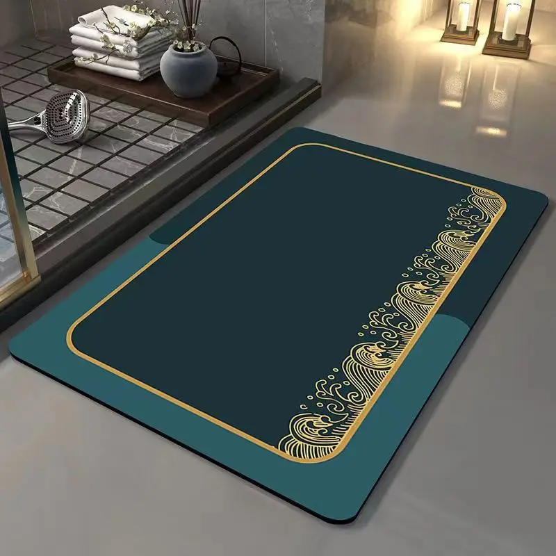 

Diatomaceous Earth Bath Mat Non-slip Quick Dry Bathroom Rug Super Absorbent Shower Rugs Toilet Pad Doormat Washable