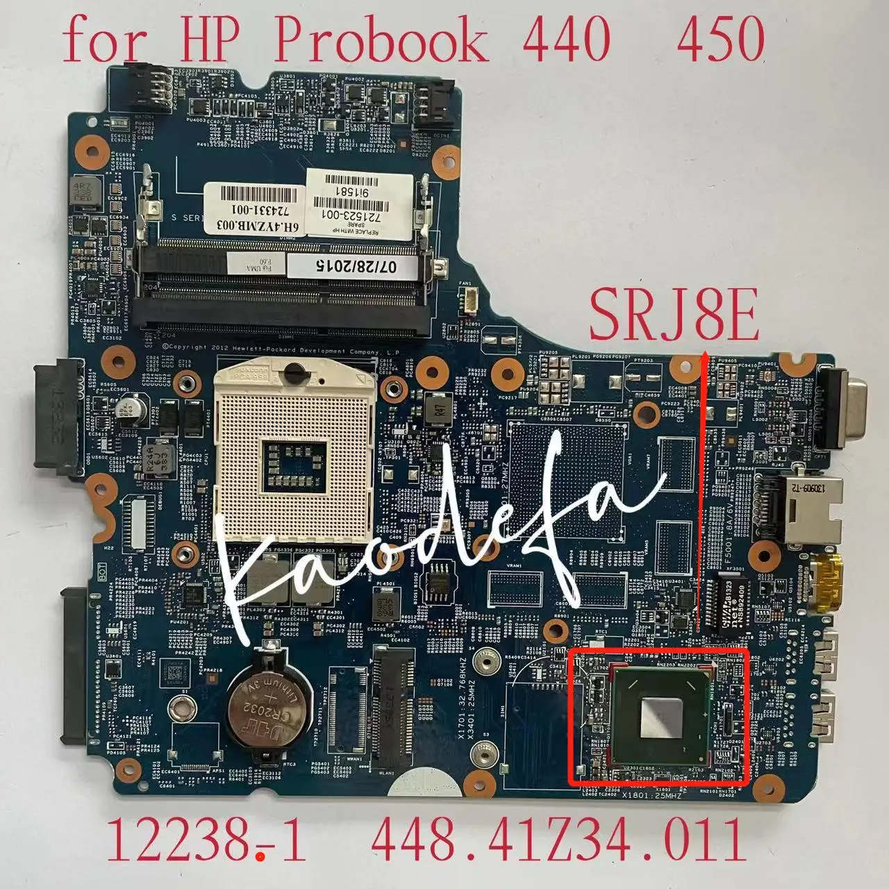 

721523-501 721523-001 Main Board For HP Probook 440 450 Laptop Motherboard SRJ8E 12238-1 48.4YZ31.011 DDR3 100% Test Ok