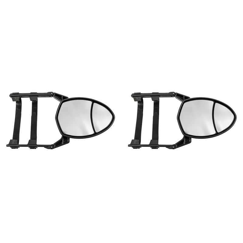 

2X Universal Clip-On Towing Mirror Caravan Trailer Towing Oval Extension Mirror Dual View For Volvo V70 For Auto Caravan