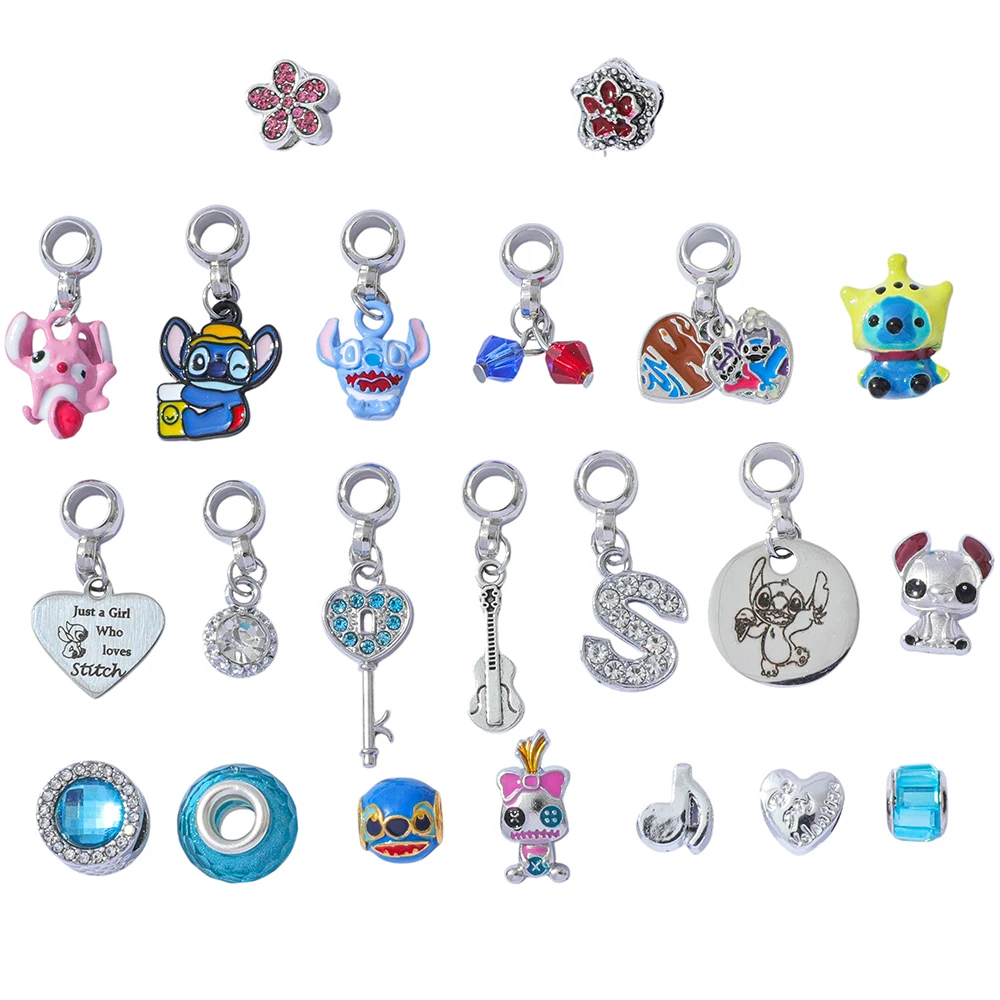 تقويم ظهور مجوهرات ديزني ستيتش 24 يومًا - مجموعة أساور ساحرة DIY مع صندوق أعمى مفاجآت هدية عيد الميلاد للنساء #3