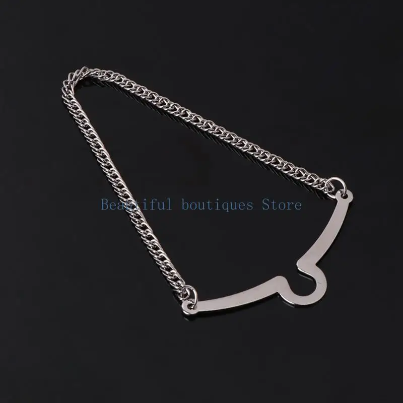 U4LF Vintage Brooch Classic Tie Chain Button Necktie Clips Bowtie Suit Shirt Jewelry for Men Grooms Formal Business Attire