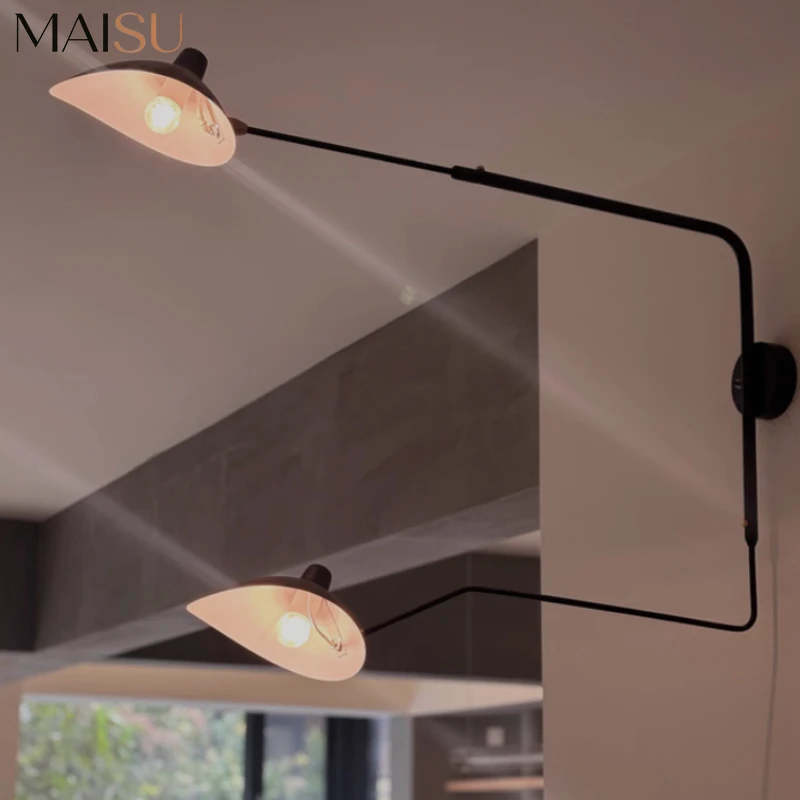 

Настенные светильники MAISU Nordic Spider в стиле Сержа Муэль, алюминиевые, с регулируемым длинным кронштейном, светодиодные, для спальни, гостиной, кабинета, домашнего декора