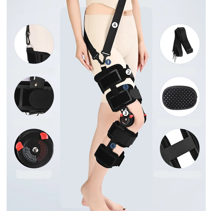 

Hinged Knee Brace Immobilizer Orthosis Stabilizer for Injury Medical Orthopedic Support Stabilizer After Surgery