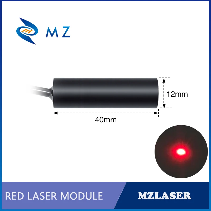 Compact Red Dot Laser Module 635nm 638nm 650nm 660nm D12mm 50mW 100mW 3V 5V 12V 24V Industrial Grade for Woodworking Machinery