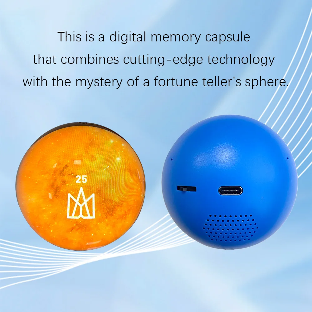 Bola de cristal 3D, bola electrónica personalizada con pantalla de reproducción de vídeo, adecuada para regalar a familiares y amigos, regalos de cumpleaños