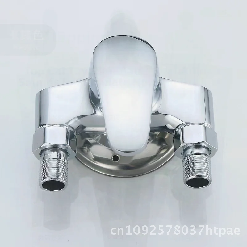 

Wall-Mounted Copper Triangle Shower Faucet with Water Mixing Valve Hot And Cold Water Switch for Bathroom Heater Solar System