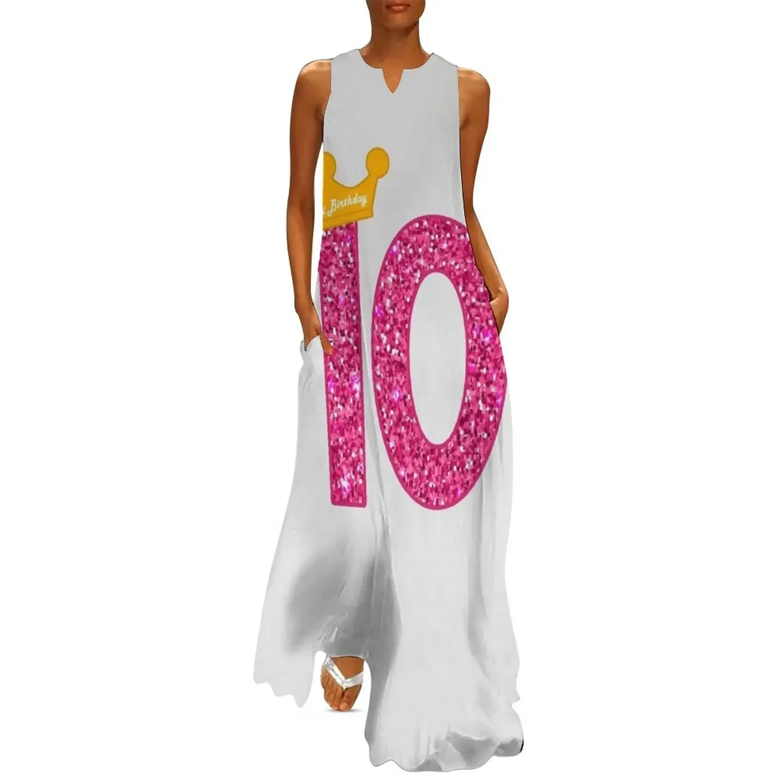 

Happy Birthday Art, Girls 10th Party 10 Years Old Bday Long Dress Womens dresses sexy dress birthday dress for women