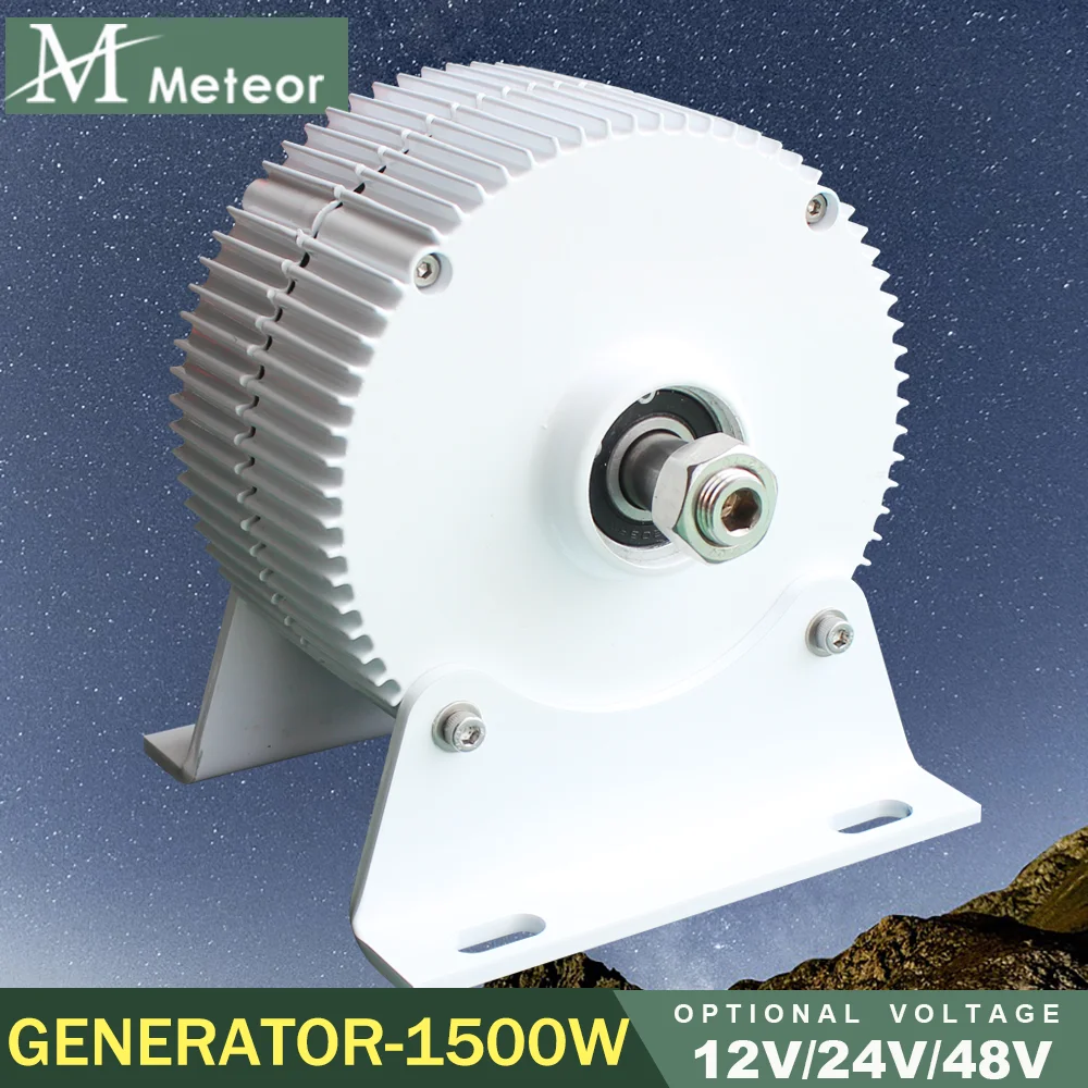 Gerador de Turbina Eólica de Ímã Permanente Gearless Hydro Generator Uso para Casa Fazenda Fábrica Baixa Rpm 1000w 1500w 12v 24v 48v
